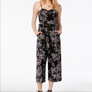 Emerald Sundae Floral Crop Jumpsuit